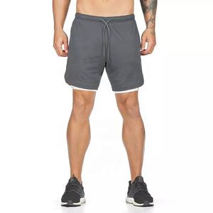 Pantalones cortos de entrenamiento deportivo para hombre, ropa de gimnasio al por mayor con compresión interior transpirable para deportes, pantalones cortos para correr al por mayor - Product Image 3