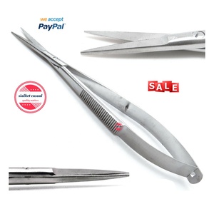 Nouvelle arrivée Castroviejo ciseaux droits pointus/pointus 4.5 "Micro poignée à ressort Instruments de chirurgie allemand en acier inoxydable - Product Image 1