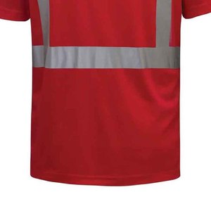 Custom Clothing Reflective Safety T-Shirt Construction Work Shirts With Reflective <b>Strips</b> 100% Polyester Made T-Shirts - Product Image 4