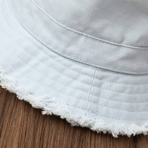 Wholesale Custom Made <b>Light</b> Blue Faux Fur Bucket <b>Hat</b> Unisex Casual Solid Color Spring Summer Headwear 56-58CM Women Denim <b>Hat</b> - Product Image 6
