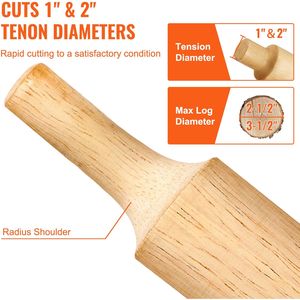 Fresa per tenoni in alluminio di alta qualità, kit professionale per la casa, con lame curve doppie da 1 pollice/25,4 mm e 2 pollici/50,8 mm di diametro, per la lavorazione del legno - Product Image 4