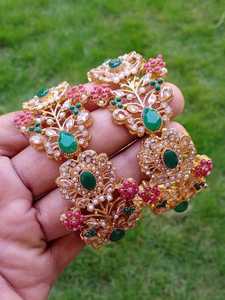 New Arrival Fashion Jewelry Sets Gold Color Artificial Bangles Stackable Bracelet Set for Women Daily Wear <b>Accessories</b> - Product Image 4