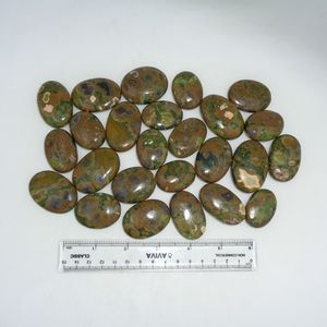Pierre de poche en rhylite naturelle, rhylite de forêt tropicale, cristal poli pour la guérison, pierre de méditation pour le Reiki, décoration, vente en gros - Product Image 4