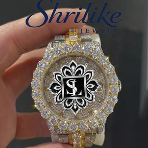 Montre de luxe pour homme avec diamants glacés, logo personnalisé, style hip-hop, moissanite, acier inoxydable, 43 mm, étanche 30 m, mouvement à quartz - Product Image 4