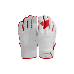 Guantes de Béisbol de Cuero para Bateo, Dedos Completos, para Lanzar con la Mano Izquierda, Acolchado Duradero en la Palma, Cierre de Gancho y Bucle, Ligeros, Agarre Extra - Product Image 1