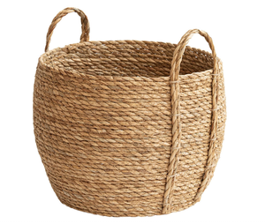 Vietnam Manufacturer Retro Style Seagrass Floor Storage Pots Handles Handwoven Eco-Friendly Durable 24L Capacity Outdoor - Product Image 1