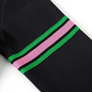 เสื้อสเวตเตอร์ปักลายตัวอักษรกรีกลำลองสวมใส่สบาย, เสื้อคอกลมปักลายแถบกำมะหยี่สีดำสวมใส่สบาย - Product Image 3