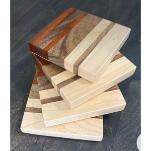 Sous-verres décoratifs modernes en bois et résine, tapis et coussinets élégants - Product Image 4