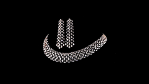 Conjunto de Collar y Pendientes Largos de Plata de Ley con Diamantes Cultivados en Laboratorio para Novia, Corte Pera, Chapado en Rodio, Certificado IGI - Product Image 5
