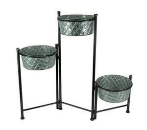 Pot de fleurs en métal minimaliste nordique de luxe avec support, porte-plantes décoratif d'intérieur pour balcon, décoration de salon - Product Image 1