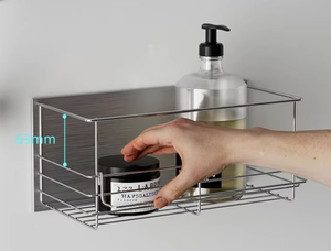 Metal Wire Magnetic Hanging <b>Basket</b> Large Capacity Bathroom <b>Storage</b> Rack No Drill <b>Wall</b> Organizer - Product Image 1