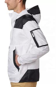 <b>Men</b> Wholesale Lightweight Plus Size Waterproof Hooded Rain Jacket Outdoor Breathable Raincoat Windbreaker Hiking Jacket - Product Image 4