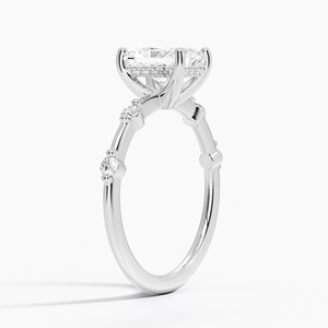 Anillo de Compromiso BOJ Ring 011 con Corte Radiante, Plata 925, Halo Oculto Aimee, Diamante de 2ct, Color D, VVS1, Moissanita, Certificado GRA - Product Image 2