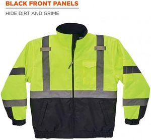 Chaquetas reflectantes de seguridad para la construcción, mezcla de algodón - Product Image 2