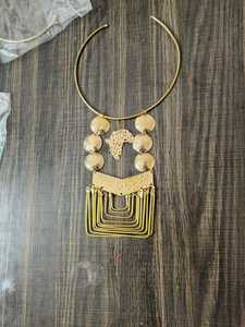 Collar artesanal de latón con mapa de África, dijes de moneda vintage, accesorios de lámpara cultural hechos a mano, Feng Shui antiguo - Product Image 5