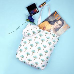 Bolsa de tela de algodón con estampado completo, bolsa de compras con asas, logotipo personalizado, fabricante indio al por mayor - Product Image 3