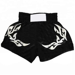 Pantalones Cortos de Entrenamiento de Muay Thai y Kickboxing Casuales Hechos a Medida de Alta Calidad, Tela Oxford Media, Transpirables, Elásticos, con Logotipo Personalizado Bordado - Product Image 3