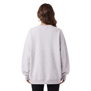 Sweat-shirts unisexes personnalisés à col ras du cou pour femmes, grandes tailles, épaules tombantes, avec logo brodé appliqué personnalisé, manches contrastantes, délavage acide - Product Image 2
