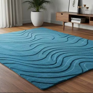 Alfombra de Lana Hecha a Mano de Primera Calidad, Diseño Floral Contemporáneo, Alfombra de Lujo |   Alfombra de Lana Suave Hecha a Mano, Apta para Mascotas, 1 Pieza - Product Image 1