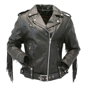 Premium Quality Wholesale Custom Design Men Fringe Leather Jacket <b>New</b> Fashionable Winter Wear Solid Color Fringe Leather Jacket - Product Image 3