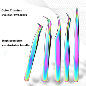 แหนบดัดขนตาคุณภาพดี รูปทรงโค้ง ปลายแหลม สีชมพู สำหรับงานเสริมสวย - Product Image 2