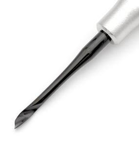Elevador de raíz con punta retorcida recta derecha de 3 mm, negro, punta angulada lisa, instrumento de extracción dental, mango hueco, acero inoxidable quirúrgico - Product Image 2
