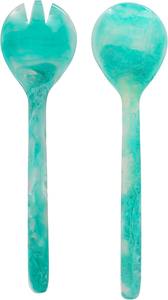 Juego de Servidores de Ensalada con Mango de Resina, Cuchara y Tenedor de Resina con Diseño de Espiral Acuática, para Uso en Cocina y Hotel por faizacraft - Product Image 5