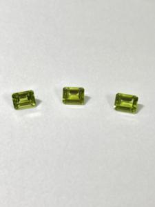 Pierres précieuses naturelles de péridot, émeraude octogonale, rectangulaire, facettées, non montées, pour la création de bijoux, olivine certifiée, 4x6, 5x7, 6x8, 7x9, 8x10 - Product Image 6