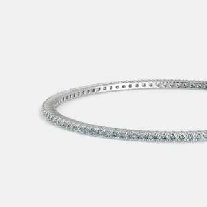 Pulsera de tenis chapada en oro blanco de 18 quilates con moissanita VVS de corte brillante redondo, joyería fina de plata de ley 925 - Product Image 4