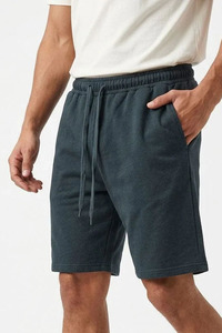 Shorts en coton respirants à taille élastique pour l'été et l'hiver, séchage rapide, écologiques, longueur genou, couture machine - Product Image 1
