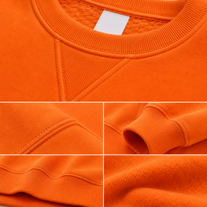 เสื้อฮู้ดดี้ผู้ชายผ้าฝ้าย 100% คอกลมทรงโอเวอร์ไซส์สำหรับฤดูใบไม้ร่วง ทรงหลวม ผ้าฟลีซ ไซส์พลัส สั่งทำได้ เสื้อสเวตเชิ้ตลำลอง - Product Image 4
