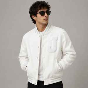 Viral Varsity <b>Jacket</b> High Quality Men's Letterman Varsity <b>Jacket</b> Wool Body Genuine Leather Sleeves Winter Wear <b>Smart</b> Stylish - Product Image 2