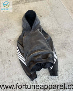 Sweat-shirt homme personnalisé avec logo du fabricant, en coton foncé respirant, motif gris, pour entraînement, avec impression graphique - Product Image 2