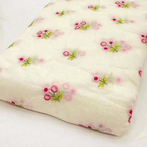 Tissu en mousseline tricoté chaîne imprimé Dobby malté 100 % polyester respirant écologique pour mariage, couleurs personnalisées - Product Image 6