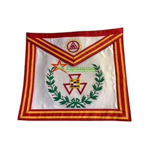 Mandil Masónico de Cuero Hecho a Mano con Diseño Personalizado de Gran Logia, Bordado, Color y Forma Personalizables, Novedad Festiva - Product Image 3