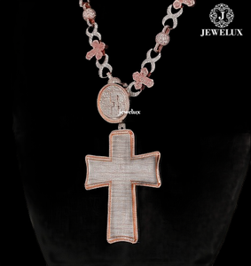 Pendentif en forme de croix serti de diamants de luxe exclusif, bijoux hip-hop, vente en gros au meilleur prix auprès d'un fournisseur indien - Product Image 3