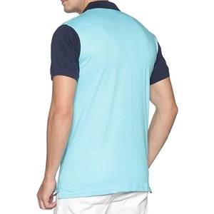 เสื้อเชิ้ตแขนสั้นคอสูงผู้ชาย ทรงปกติ สไตล์ลำลอง ลายถักแบบมีแถบสีตัดกัน ระบายอากาศได้ดี - Product Image 2