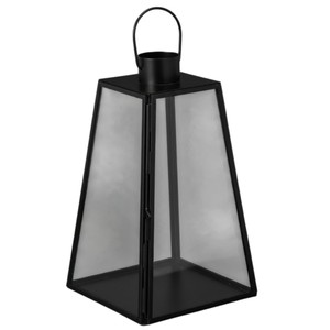 Farol Decorativo de Metal Trapezoidal de Lujo Nórdico, Portavelas de Vidrio Estriado para Interiores y Exteriores, Caja para Decoración de Mesa de Patio y Jardín - Product Image 2