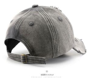 Casquette de baseball en coton déchiré printemps-été pour homme et femme, casquette de sport vieillie pour l'extérieur, idéale pour l'automne et l'hiver - Product Image 5