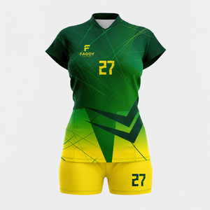 Ensemble d'uniformes de volley-ball personnalisés pour femmes, sublimation, respirant, séchage rapide, maillot et short de volley-ball, tenue d'équipe professionnelle - Product Image 1