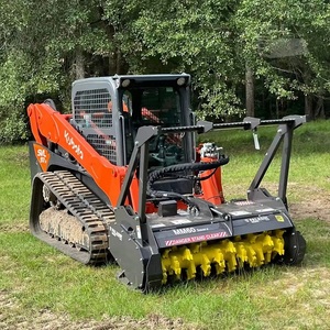High Quality Diesel Kubota Skid Steer Forestry Mulcher <b>Hydraulic</b> PLC Brush <b>Cutter</b> Attachment Land Clearing Vegetation Management - Product Image 1