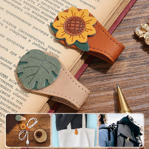 Handmade reading page marker leather maple leaf <b>bookmark</b> inspired by nature and crafted with genuine leather for sale - Product Image 4
