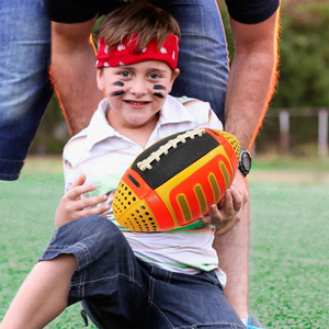 High Quality Custom Red Mini Soft Foam Football With <b>White</b> <b>Laces</b> And Dots For Kids Teens Outdoor Sports Training Rugby Ball Play - Product Image 4