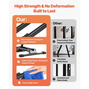 Set di 2 Portabiciclette in Lega di Alluminio Antiruggine, Supporto Pieghevole per Biciclette da 20-29 Pollici, Compatibile con Mountain Bike e Bici da Strada - Product Image 2