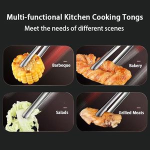 Premium Stainless Steel Kitchen Grill <b>Tongs</b> for Cooking BBQ <b>Serving</b> - Product Image 3