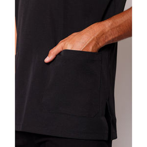 Nouvelle Tunique de Salon de Beauté Personnalisée, Uniforme Élastique pour Soins des Ongles et Spa, Blouse de Travail avec Dentelle Ajustable Tricotée pour Hommes Grandes Tailles - Product Image 4