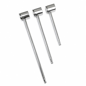 Juego de Pipas para Fumar de Acero Inoxidable de Tipo Recto Tradicional de Lujo, Marca Ahmad, con Funda de Cuero Reutilizable, Regalo para Papá o Esposo - Product Image 1