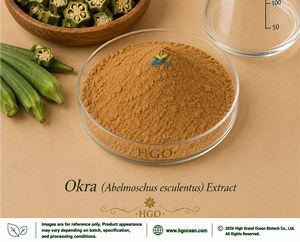 Extrait d'okra (Abelmoschus esculentus (L.) Moench) de qualité alimentaire, fourni directement par l'usine HGO, rapports 4:1, 5:1, 10:1, 20:1, 100:1, 200:1 - Product Image 1