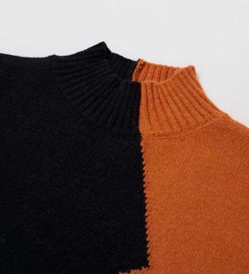 Knit Sweater with Crew Neck Breathable Baggy Winter Pullover Top - Soft Breathable Female Fashion <b>Jumper</b> Apparel - Product Image 3
