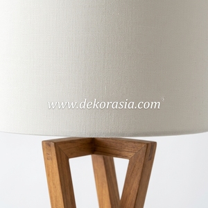 Lampe sur pied en bois ronde au design moderne, en zigzag, pour la décoration de la maison et des hôtels, couleur personnalisée avec source lumineuse - Product Image 2